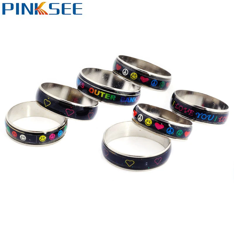 Pinksee Brand New Mood Rings Change Colors Heart Star Pattern Rings For Women 10pcs/lot Charm Jewelry Wholesale Free Ship
Pinksee Brand New Mood Rings Change Colors Heart Star Pattern Rings For Women 10pcs/lot Charm Jewelry Wholesale Free Ship