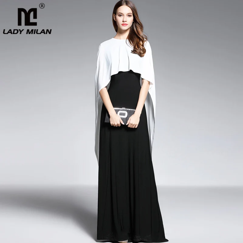 Lady Milan Women's O Neck Sleeveless Floor Length Long Party Dresses with Cape Color Block Fashion Prom Gown
Lady Milan Women's O Neck Sleeveless Floor Length Long Party Dresses with Cape Color Block Fashion Prom Gown