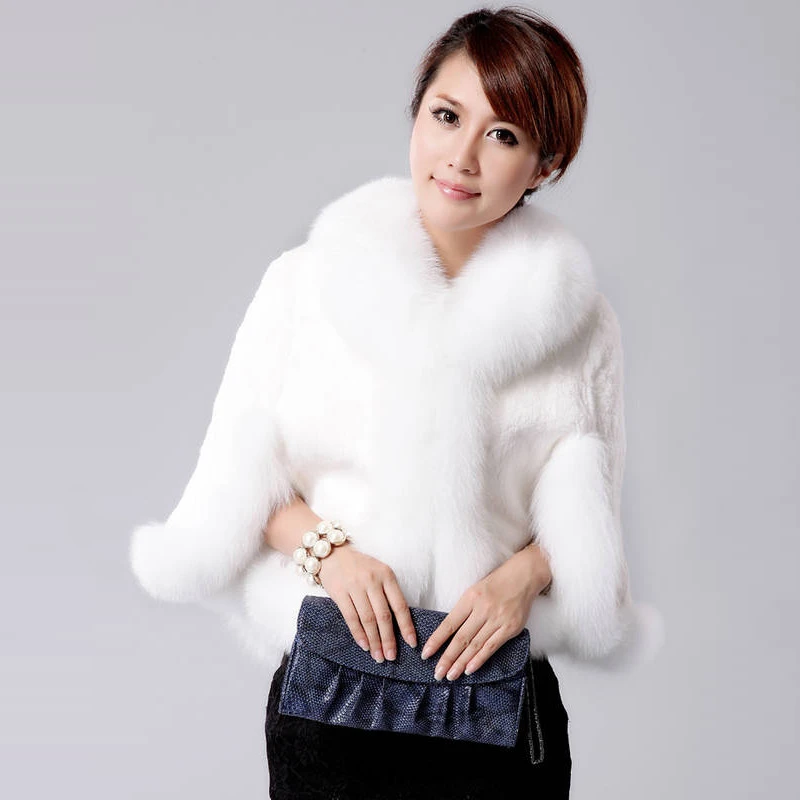 Hair Cape Jacket Fur Faux Fur Coat Mink 2020 Black White Fur Overcoat Imitation Rabbit Fur Faux Fox Collar XXXL FF040
Hair Cape Jacket Fur Faux Fur Coat Mink 2020 Black White Fur Overcoat Imitation Rabbit Fur Faux Fox Collar XXXL FF040