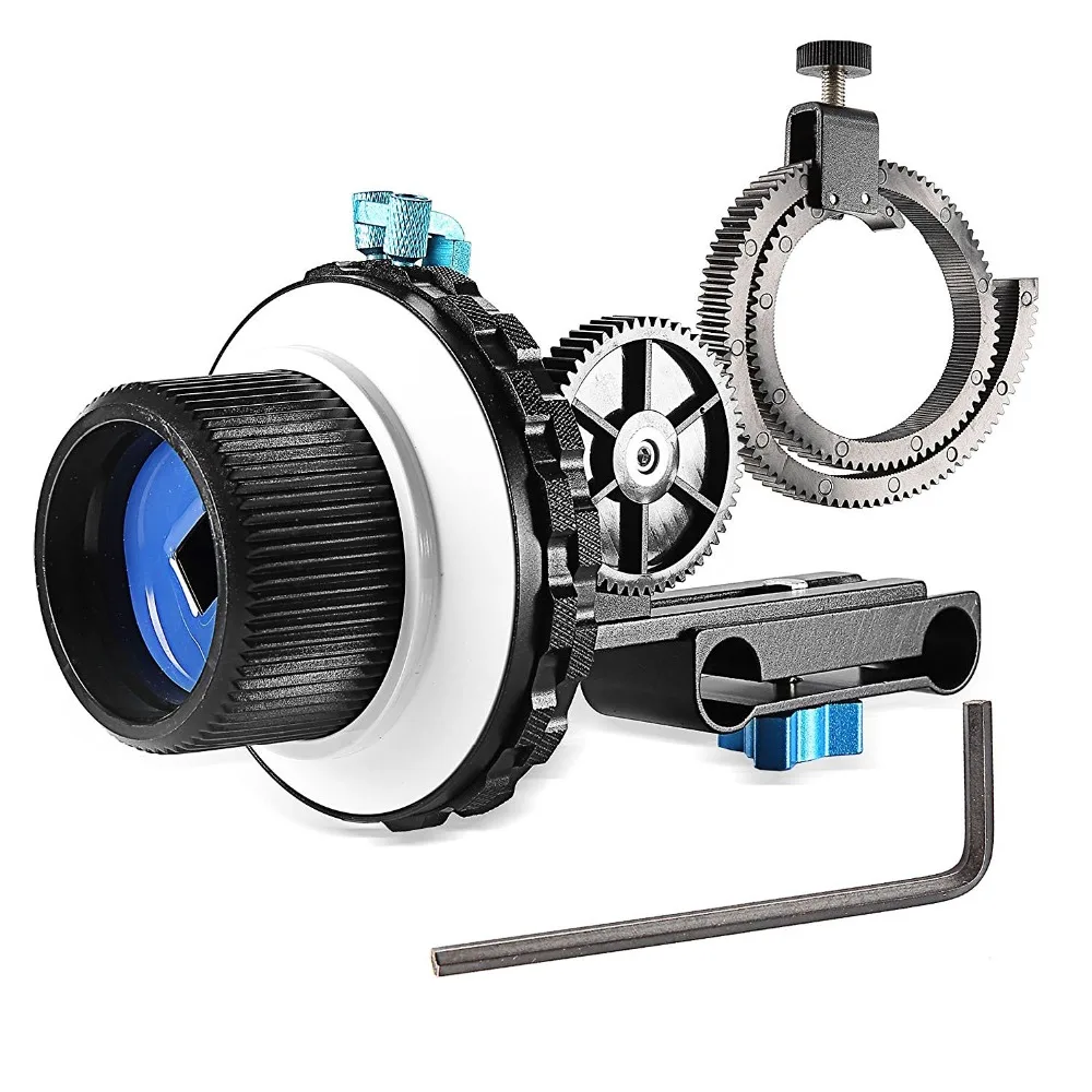 Neewer A-B Stop Follow Focus C2 with Gear Ring Belt for Nikon/Canon/Sony DV/Camcorder/Film/Video Cameras Fits 15mm Rod Mounts
Neewer A-B Stop Follow Focus C2 with Gear Ring Belt for Nikon/Canon/Sony DV/Camcorder/Film/Video Cameras Fits 15mm Rod Mounts