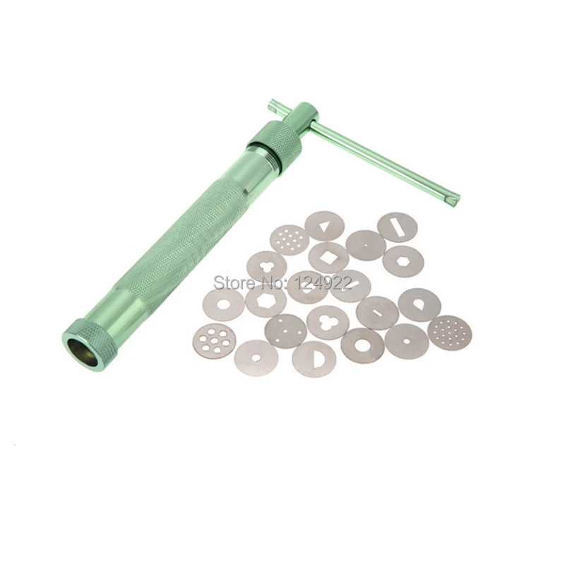 Sugar Paste Extruder Stainless Steel With 21 Tips Sugar Craft Fondant Cake Decorating Tool
Sugar Paste Extruder Stainless Steel With 21 Tips Sugar Craft Fondant Cake Decorating Tool