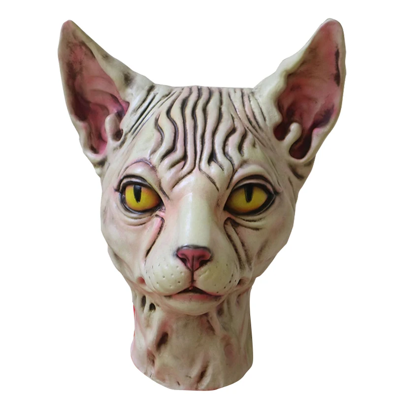 SNAILIFY Horror Realistic Latex Mask Cool Sphynx Cat Animal Carnival Party Mask Adult Cartoon Halloween Costume Club Supplies 
SNAILIFY Horror Realistic Latex Mask Cool Sphynx Cat Animal Carnival Party Mask Adult Cartoon Halloween Costume Club Supplies