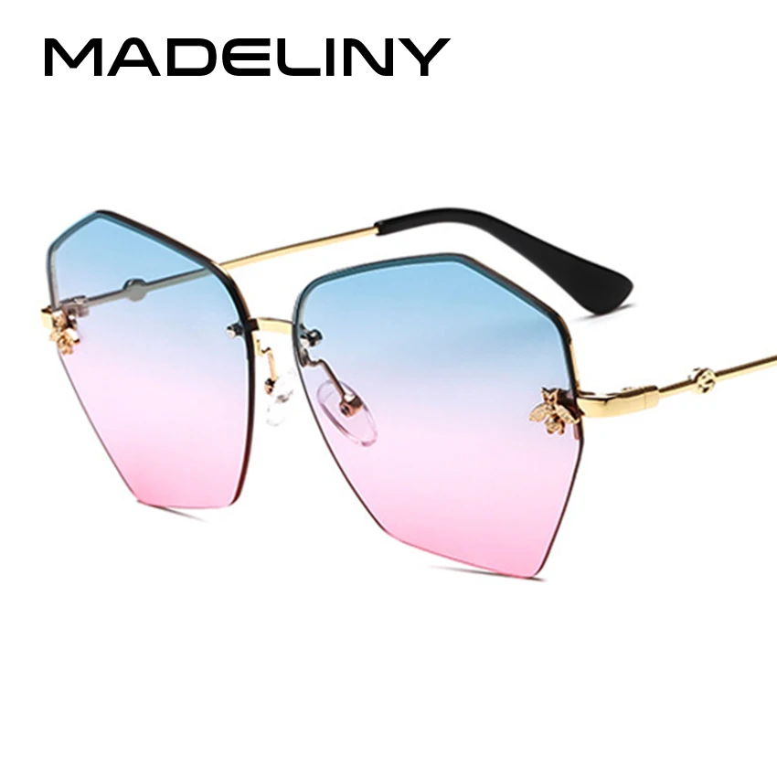 Женские и мужские нестандартные солнцезащитные очки MADELINY брендовые