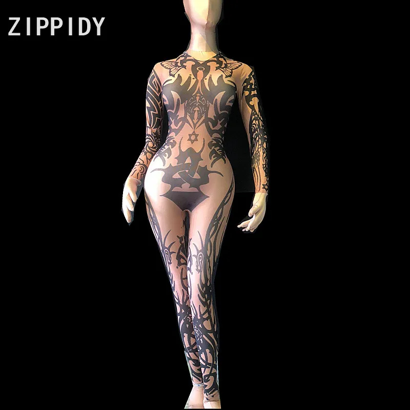 Fashion Black Printed Long Sleeves Jumpsuit Nightclub Bar Female Singer Show Jumpsuit Women Dance Wear Prom Party Outfit
Fashion Black Printed Long Sleeves Jumpsuit Nightclub Bar Female Singer Show Jumpsuit Women Dance Wear Prom Party Outfit