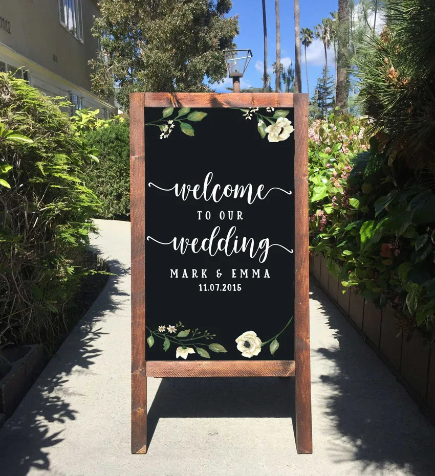 Welcome Wedding Chalkboard Sticker Decor Wedding Wall Decals Personalised Couples Names Dates Mirror Vinyl Stickers AY1931
Welcome Wedding Chalkboard Sticker Decor Wedding Wall Decals Personalised Couples Names Dates Mirror Vinyl Stickers AY1931