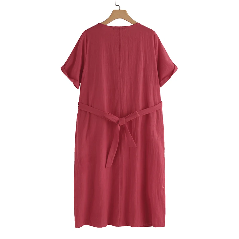 Celmia Women Vintage Dress Casual V Neck Short Sleeve Solid Belted Midi Dresses 2021 Summer Loose Party Beach Vestidos Plus Size
Celmia Women Vintage Dress Casual V Neck Short Sleeve Solid Belted Midi Dresses 2021 Summer Loose Party Beach Vestidos Plus Size