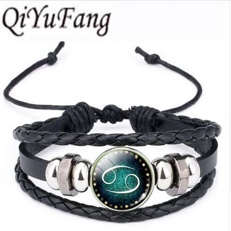 Qiyufang Zodiac Constellation Picture Glass Cabochon Stud bracelet bangle Vintage Color For Women Fine Jewelry 2017
Qiyufang Zodiac Constellation Picture Glass Cabochon Stud bracelet bangle Vintage Color For Women Fine Jewelry 2017