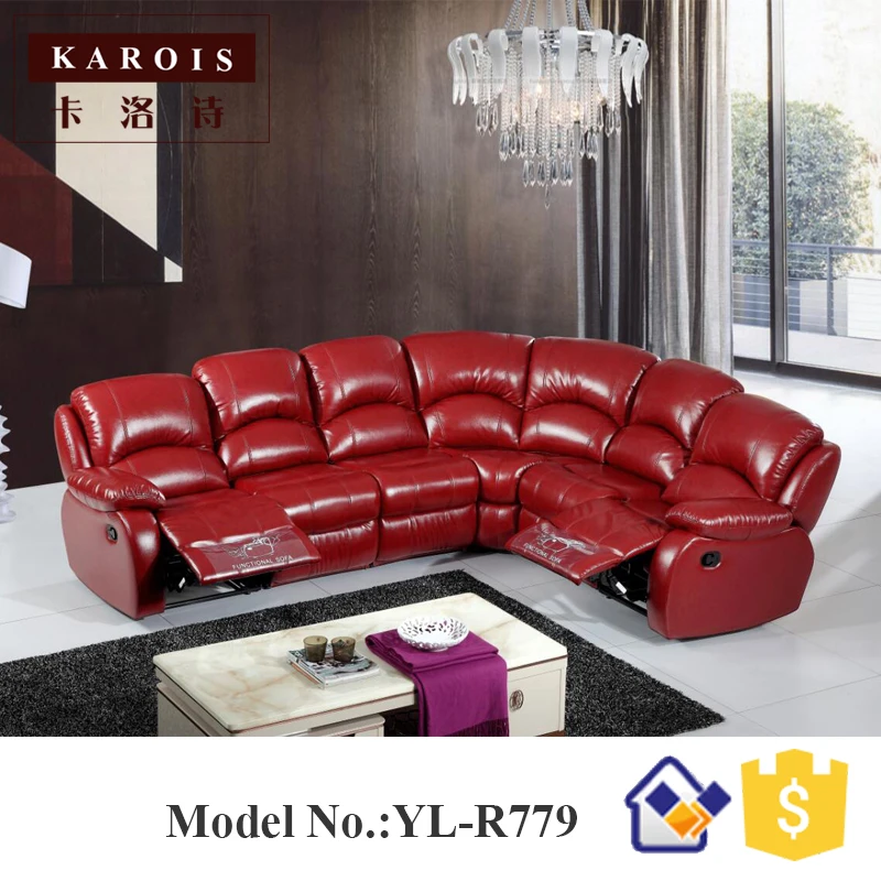 Foshan furniture factory Drawing room red color electric leather recliner sofa set R779
Foshan furniture factory Drawing room red color electric leather recliner sofa set R779