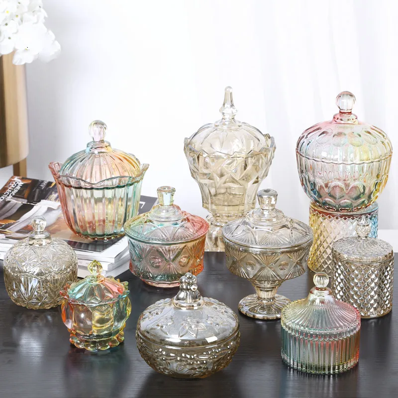 Luxury Crystal Glass Sugar Cans Storage Jars Candy Snack Cans Home With Cover European Home Decoration Ornaments
Luxury Crystal Glass Sugar Cans Storage Jars Candy Snack Cans Home With Cover European Home Decoration Ornaments