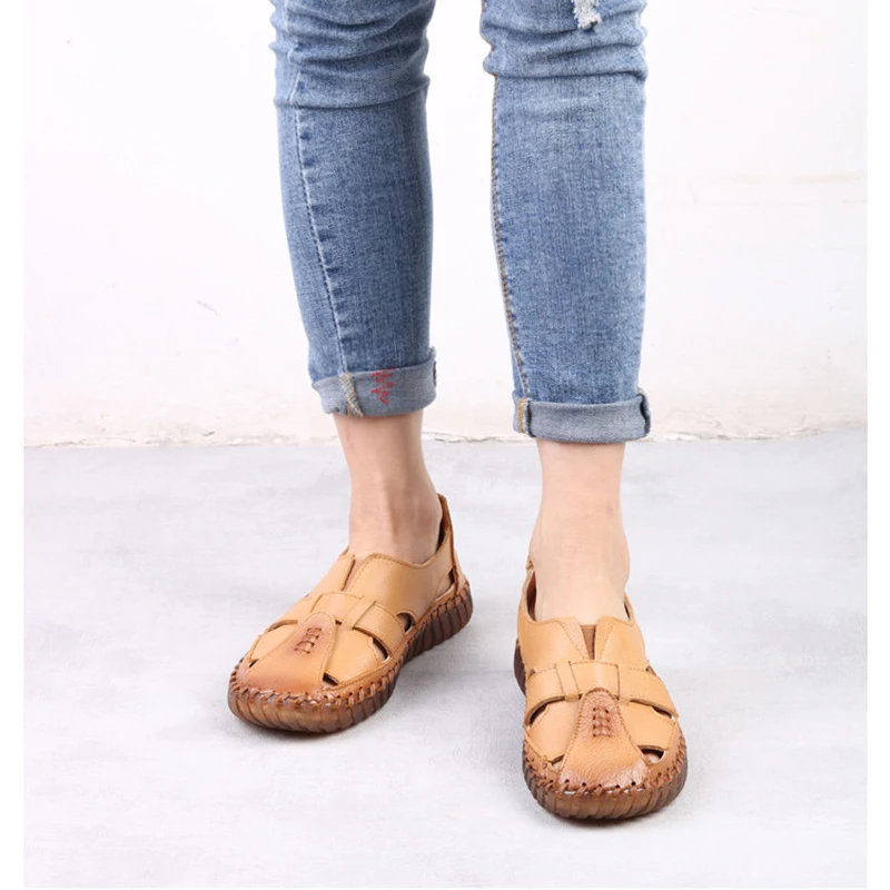CEYANEAO Women summer shoes soft Genuine leather comfort sandals women female handmade fshion flat women sandals big size E1772
CEYANEAO Women summer shoes soft Genuine leather comfort sandals women female handmade fshion flat women sandals big size E1772
