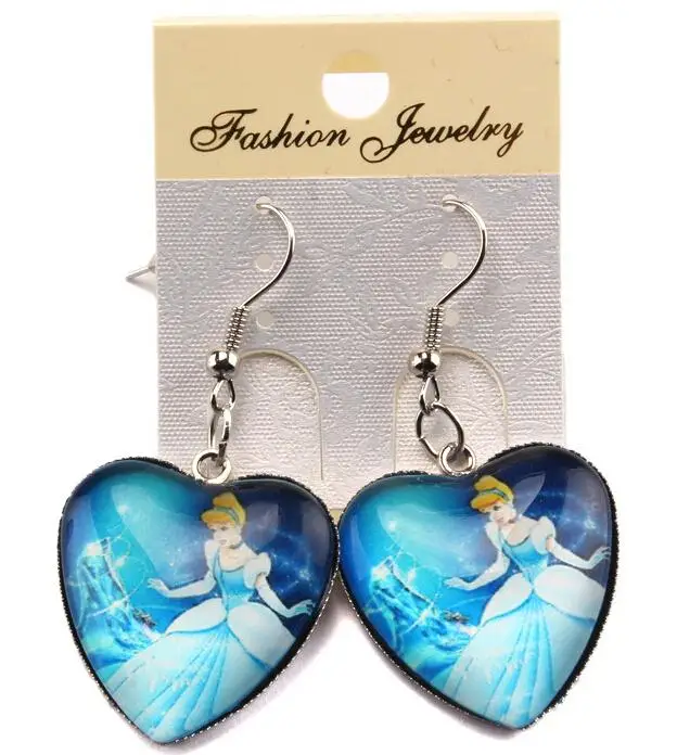 Fashion Brand Children Girls Earrings Cinderella Jewelry Cartoon Birthday Gift for | Украшения и аксессуары