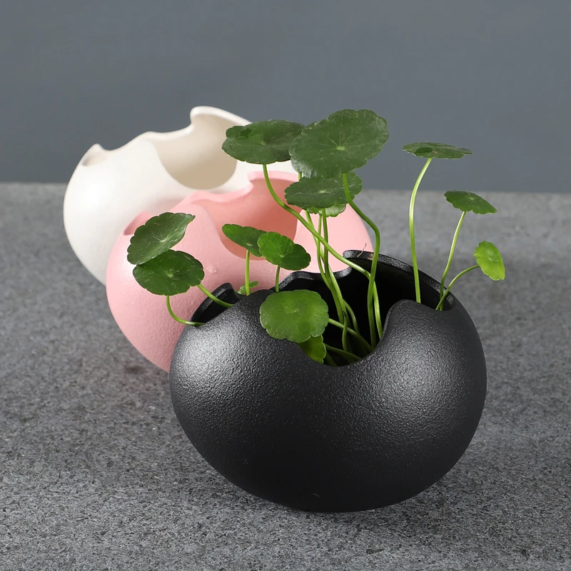 Eggshell Living Room Ceramic Hydroponic Vase Basin Small Fresh Decoration Cobblestone Ornament Indoor Green Plant Container
Eggshell Living Room Ceramic Hydroponic Vase Basin Small Fresh Decoration Cobblestone Ornament Indoor Green Plant Container