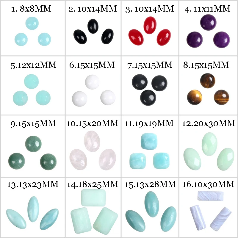 New Arrival Round Oval Square Natural Stone Ring Surface Beads Pick Size and Color For Jewelry Making S1
New Arrival Round Oval Square Natural Stone Ring Surface Beads Pick Size and Color For Jewelry Making S1