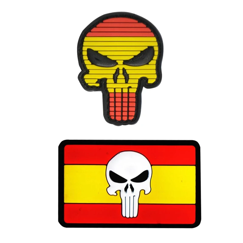 1pc Embroidered PVC Spanish Flag Skull Tactical Patch Cloth Puncher Armband Army Hook and Circle Fighting Military Patch Badge
1pc Embroidered PVC Spanish Flag Skull Tactical Patch Cloth Puncher Armband Army Hook and Circle Fighting Military Patch Badge