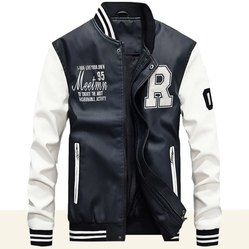 Fashion PU Leather Bomber Jacket Spring Autumn Winter Men Casual Coat Stand Collar Korean Man Clothing
Fashion PU Leather Bomber Jacket Spring Autumn Winter Men Casual Coat Stand Collar Korean Man Clothing