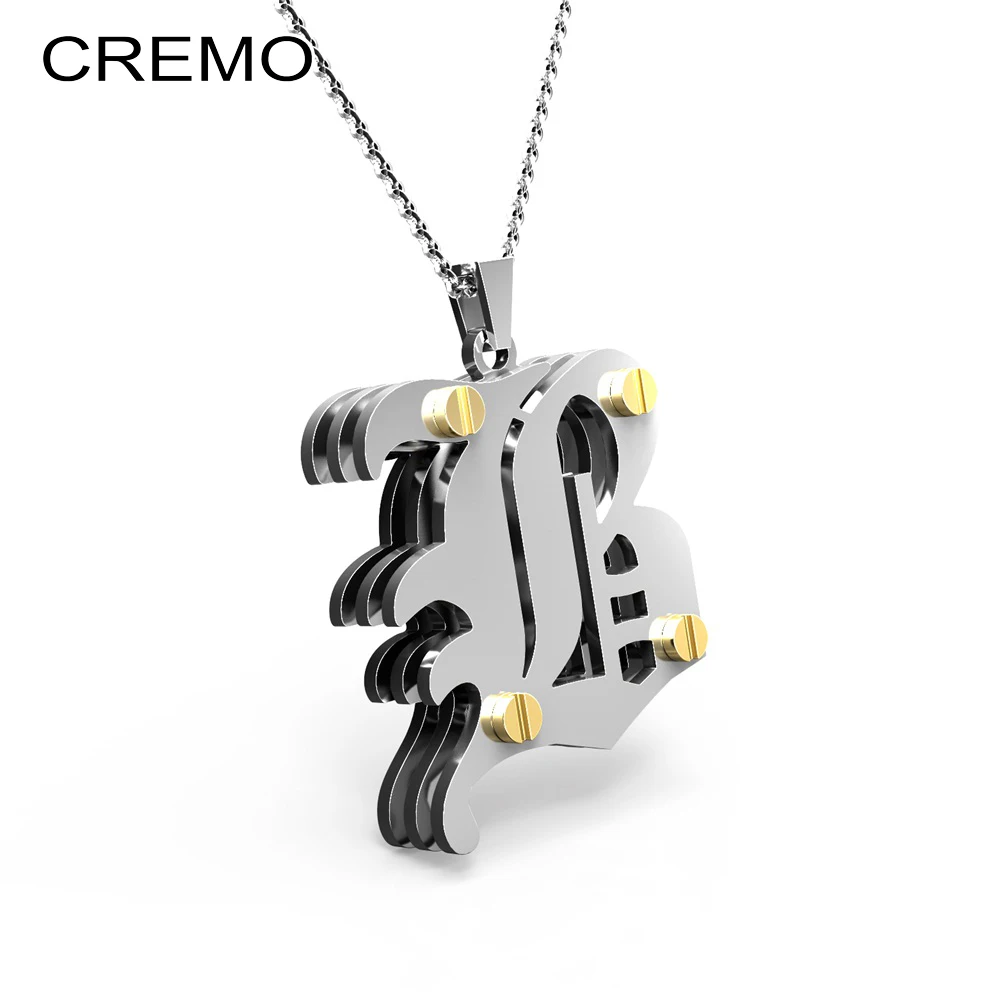 Женские винтажные подвески буквы Cremo 26 3 слойные ожерелья с буквой из нержавеющей
