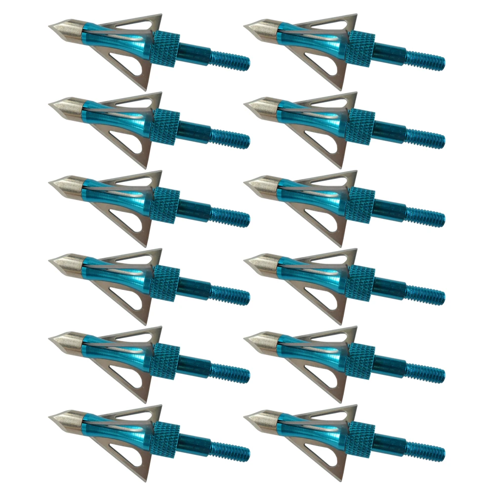 12Pcs Blue Stainless Steel Arrowheads 100 Grain 3 Sharp Blades for Crossbow Compound Recurve Bow Hunting
12Pcs Blue Stainless Steel Arrowheads 100 Grain 3 Sharp Blades for Crossbow Compound Recurve Bow Hunting