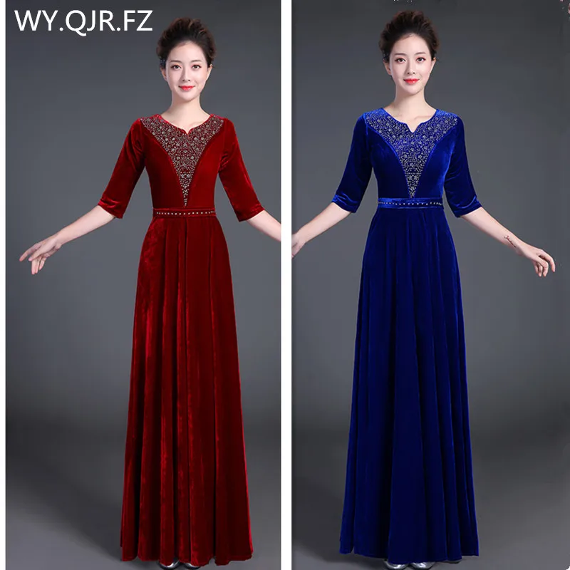PTH-YBD50#Wine Long Bridesmaid Dresses chorus ensembles performance female adult golden velvet command dress wholesale clothing
PTH-YBD50#Wine Long Bridesmaid Dresses chorus ensembles performance female adult golden velvet command dress wholesale clothing
