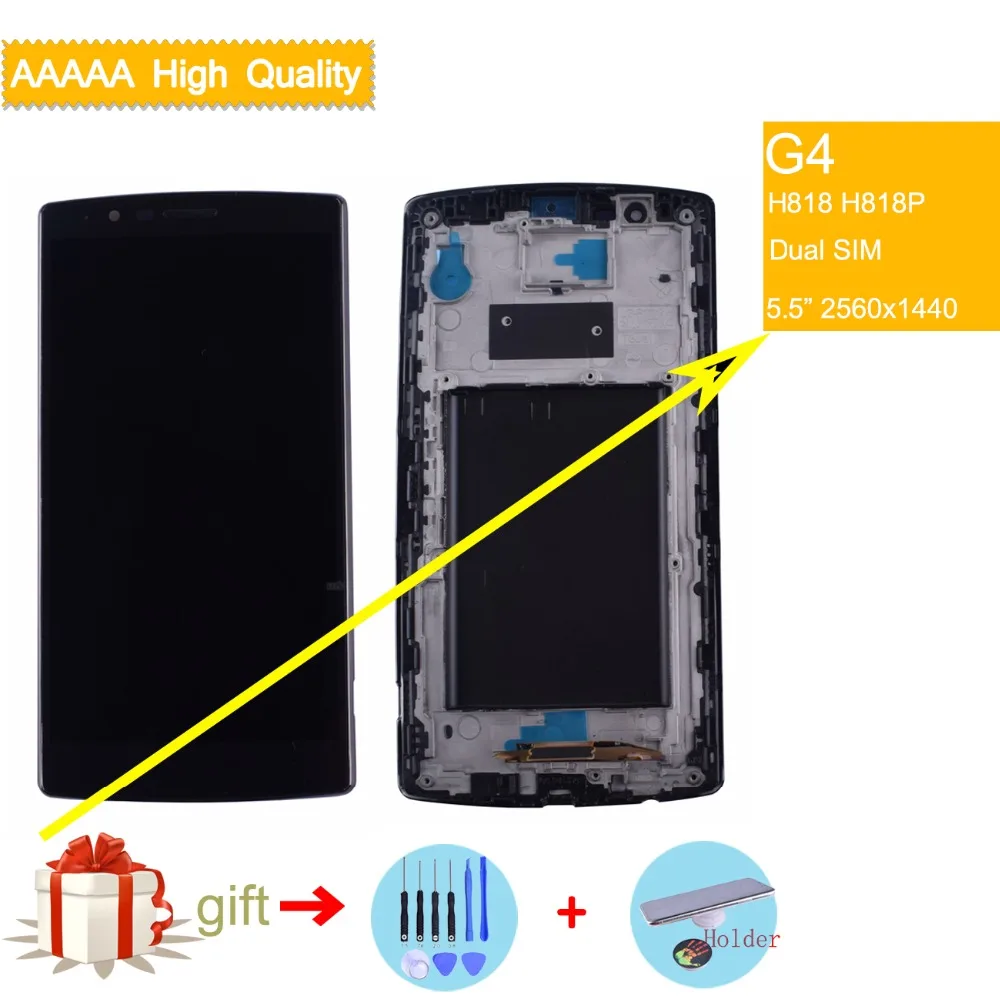 Оригинальный жк-дисплей с двумя SIM-картами для LG G4 LCD H818 H818P, сенсорный экран с дигитайзером и рамкой для LG G4 H818, жк-дисплей в сборе
Оригинальный жк-дисплей с двумя SIM-картами для LG G4 LCD H818 H818P, сенсорный экран с дигитайзером и рамкой для LG G4 H818, жк-дисплей в сборе