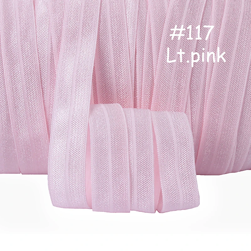 5/8 inch fold over elastic in #117 light pink color, more than 100 colors foe in stock
5/8 inch fold over elastic in #117 light pink color, more than 100 colors foe in stock