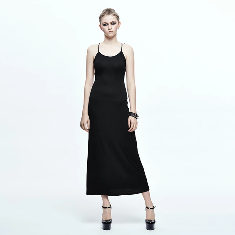 Devil Fashion 2017 Summer Punk Simple Design Sexy Backless Long Dress Gothic Black Sleeveless Stretch Dress
Devil Fashion 2017 Summer Punk Simple Design Sexy Backless Long Dress Gothic Black Sleeveless Stretch Dress
