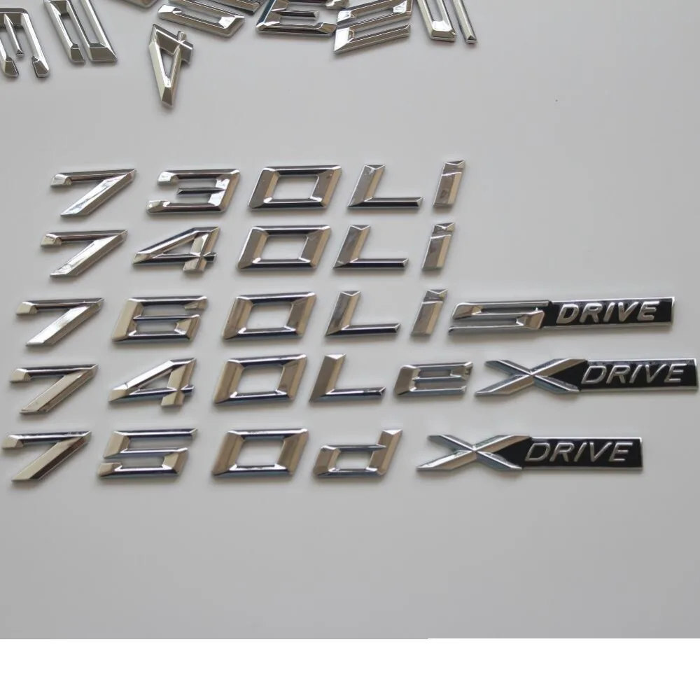 Chrome Trunk Letters Badge Badges Emblem Emblems for BMW 730d 740d 750d 725d 750i 750Li 740e 740Le 740i 740Li 760Li 740Ld XDrive
Chrome Trunk Letters Badge Badges Emblem Emblems for BMW 730d 740d 750d 725d 750i 750Li 740e 740Le 740i 740Li 760Li 740Ld XDrive