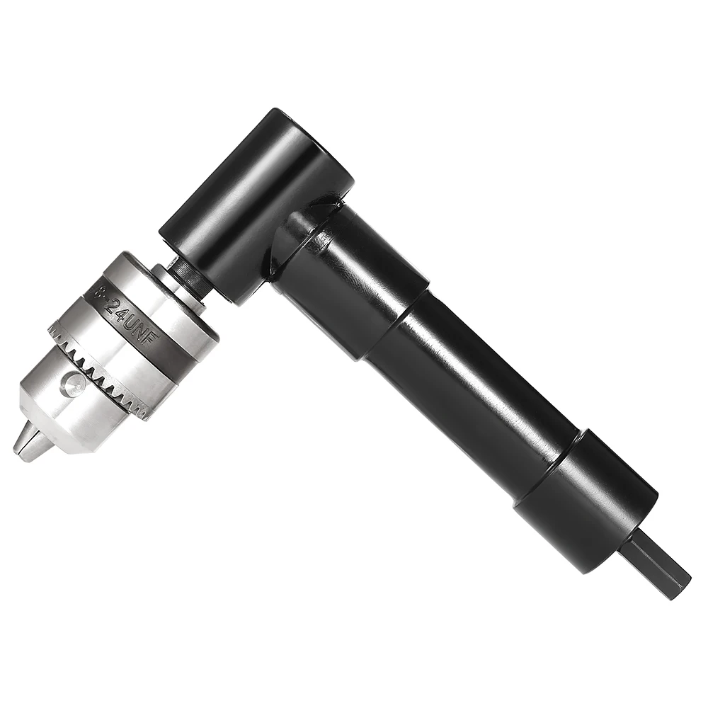 High Quality Cordless Right Angle Drill Attachment Adapter With 3/8" Keyed Chuck 8mm Hex Shank Power Tool Accessories
High Quality Cordless Right Angle Drill Attachment Adapter With 3/8" Keyed Chuck 8mm Hex Shank Power Tool Accessories