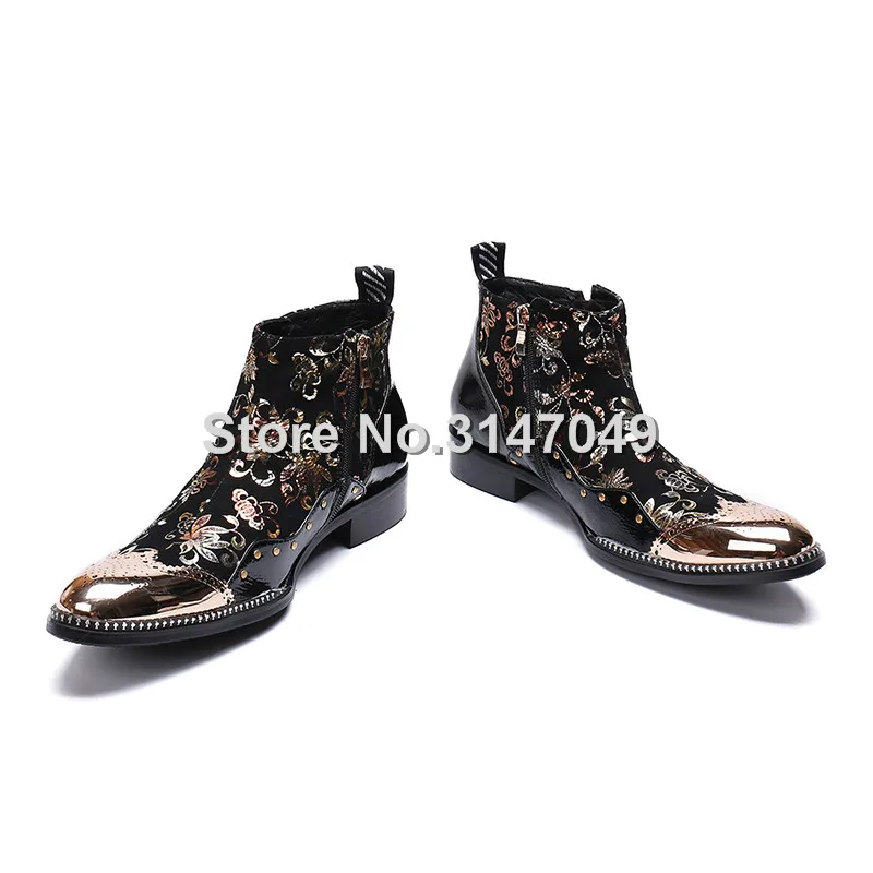 Large Size Metal Toe Business Mens Boots Real Leather Dress Boots Floral Studded Cowboy Western Martin Chelsea Ankle Boots Male
Large Size Metal Toe Business Mens Boots Real Leather Dress Boots Floral Studded Cowboy Western Martin Chelsea Ankle Boots Male