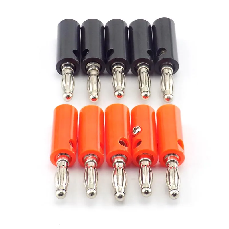 10pcs 4mm Audio Speaker Screw Banana Plugs Connectors Solderless Black Red color DIY Wholesale Banana Plugs Connector
10pcs 4mm Audio Speaker Screw Banana Plugs Connectors Solderless Black Red color DIY Wholesale Banana Plugs Connector