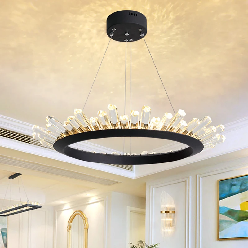 Post Modern LED Crystal Chandelier Lighting For Living Room Dinning Room Black/Gold Lustre Cristal Lampadari LED Light
Post Modern LED Crystal Chandelier Lighting For Living Room Dinning Room Black/Gold Lustre Cristal Lampadari LED Light