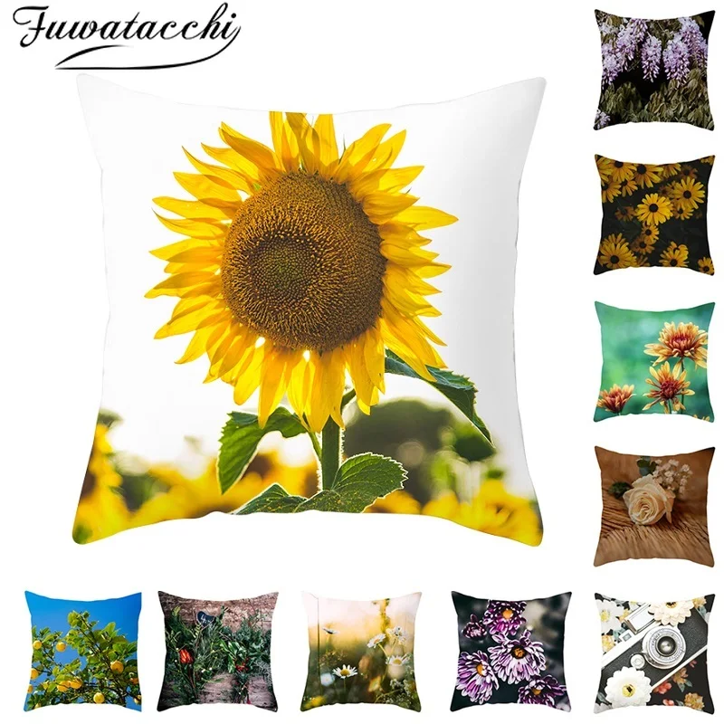 Fuwatacchi Colorful Flower Cushion Cover Sunflower Rose Dandelion Decorative Cover Pillows Decoration Pillowcase For Car Home
Fuwatacchi Colorful Flower Cushion Cover Sunflower Rose Dandelion Decorative Cover Pillows Decoration Pillowcase For Car Home
