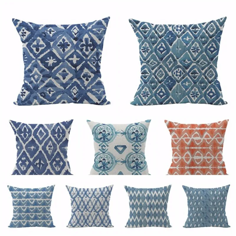 Nordic geometric cushion cover blue Plaid Geometric Cotton and linen home cushions Square Sofa Seat Luxury throw pillows custom
Nordic geometric cushion cover blue Plaid Geometric Cotton and linen home cushions Square Sofa Seat Luxury throw pillows custom