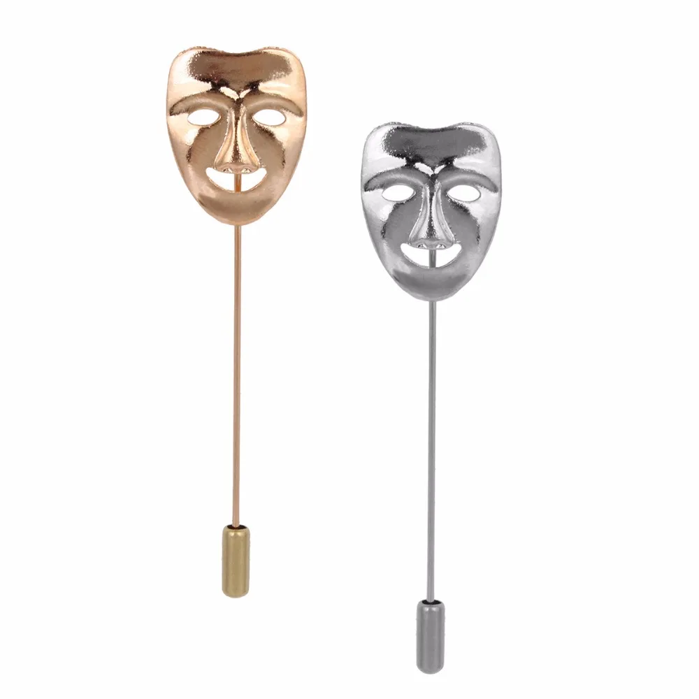 New fashion men brooch lapel flower pin suit button broochers Long metal mask brooch Holiday gifts
New fashion men brooch lapel flower pin suit button broochers Long metal mask brooch Holiday gifts
