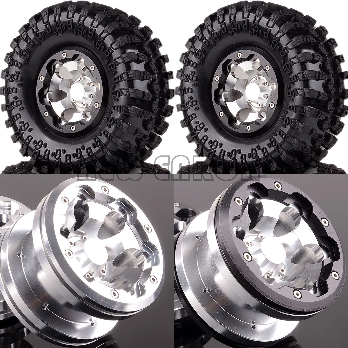 NEW ENRON 4PCS Aluminum 2.2" Beadlock Wheels Rims 125mm Tires Tyre For RC 1/10 1:10 Traxxas HPI Axial SCX10 SCX10 II YETI KM2
NEW ENRON 4PCS Aluminum 2.2" Beadlock Wheels Rims 125mm Tires Tyre For RC 1/10 1:10 Traxxas HPI Axial SCX10 SCX10 II YETI KM2