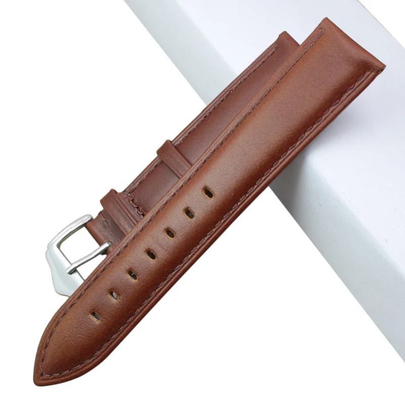 

New Watchbands Black Brown Genuine Leather Watch Band Strap 18mm 19mm 20mm 21mm 22mm 24mm Bracelet Accessories Relojes Hombre