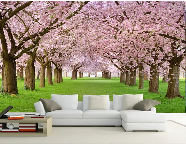 The custom 3D murals,The cherry blossom avenue grass papel de parede,living room sofa TV wall bedroom wall paper
The custom 3D murals,The cherry blossom avenue grass papel de parede,living room sofa TV wall bedroom wall paper