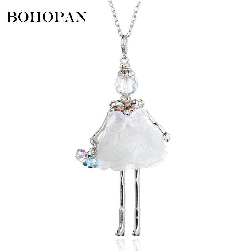 2018 Fashion Doll Necklace For Women Cute bow Organza Dress Crystal Doll Pendant Necklace Long Chain Jewelry Party Gift Bijoux
2018 Fashion Doll Necklace For Women Cute bow Organza Dress Crystal Doll Pendant Necklace Long Chain Jewelry Party Gift Bijoux