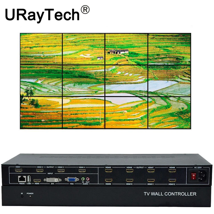 12 Channels TV Video Wall Controller 3x4 2x6 2x5 HDMI DVI VGA USB Video Processor Splitter TV Splicing Box With RS232 Control
12 Channels TV Video Wall Controller 3x4 2x6 2x5 HDMI DVI VGA USB Video Processor Splitter TV Splicing Box With RS232 Control