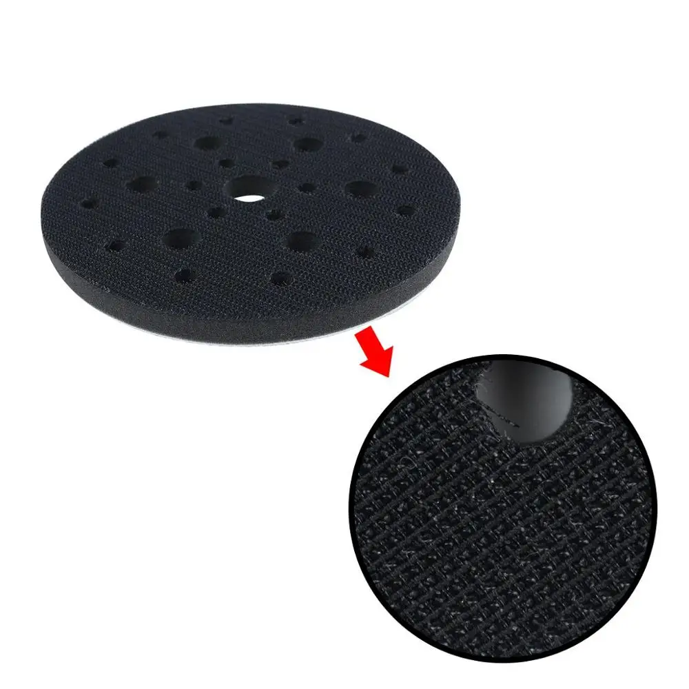 MAXMAN 6 Inch 25-hole Flocking Sandpaper Sponge Buffer Cushion Grinder Wax Protection and Shock Protection