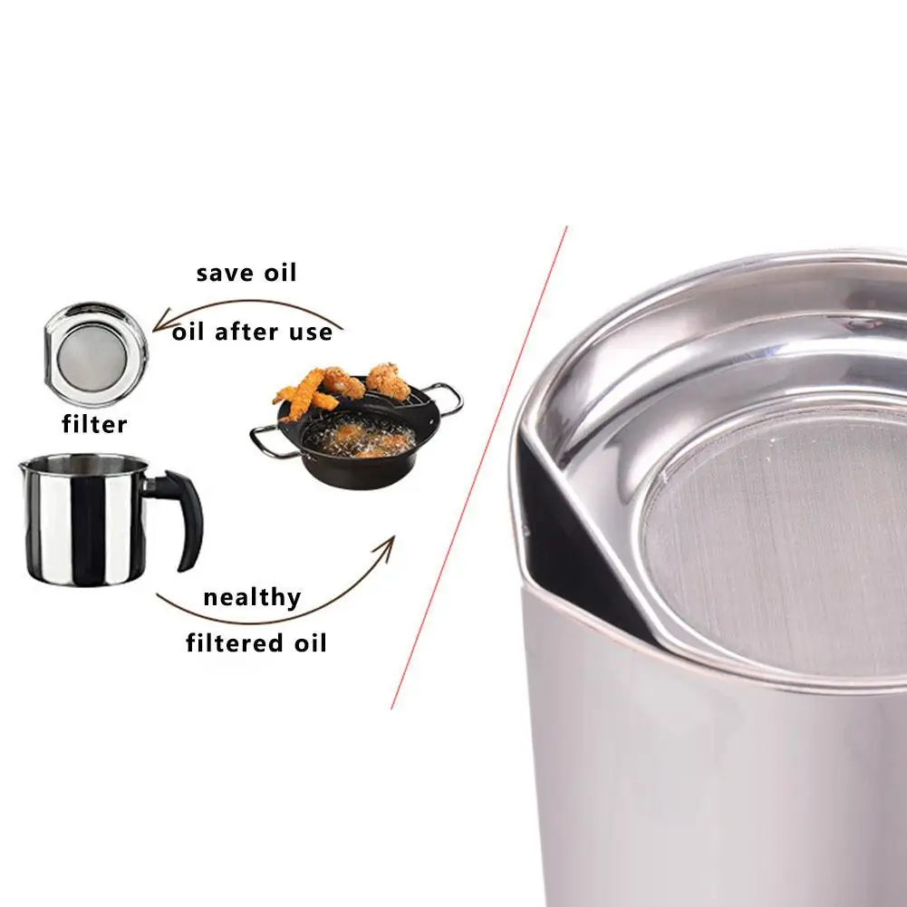 304 Stainless Steel Equipped With Lid Filter Oil Can Oil Recycling Cup Filter Cup Kitchen Household With Filter Net
304 Stainless Steel Equipped With Lid Filter Oil Can Oil Recycling Cup Filter Cup Kitchen Household With Filter Net