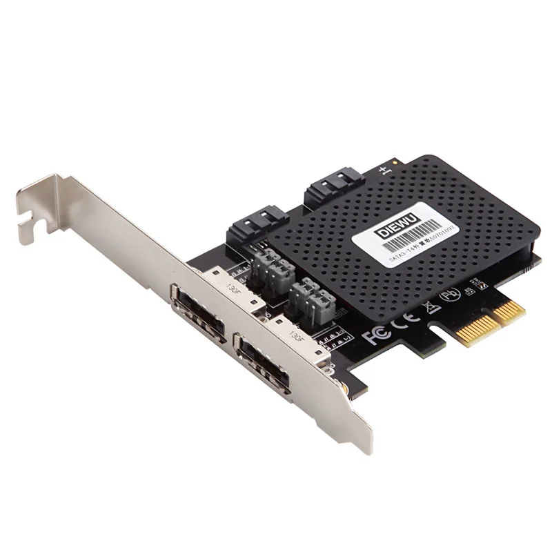 Новая плата расширения PCI E на 2 порта SATA 3 0 и ESATA PCIE SATA3 Express адаптер|port sata|sata 3.0pci express