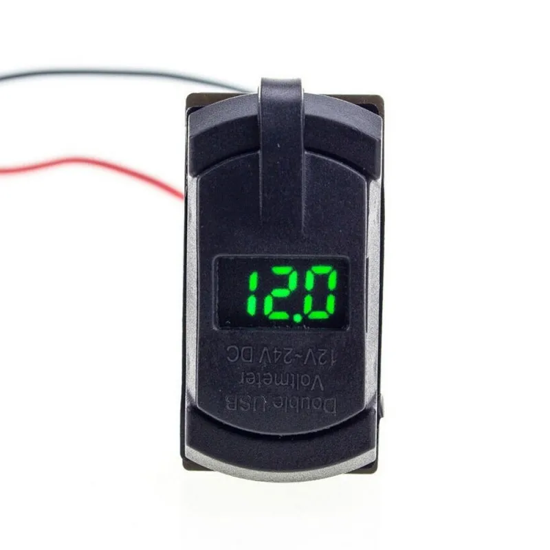 Автомобильная лодка с двумя USB-портами, кулисный переключатель, панель с вольтметром напряжения, зеленый светодиодный ОД, 12 В, 24 В, Новинка
Автомобильная лодка с двумя USB-портами, кулисный переключатель, панель с вольтметром напряжения, зеленый светодиодный ОД, 12 В, 24 В, Новинка
