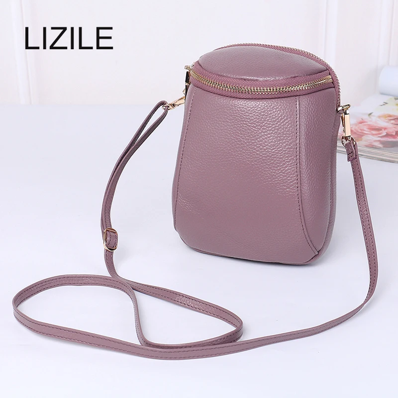 Genuine Cow Leather Women's Messenger Handbags 2 Layers Messenger HandBags Women Ladies Summer Hot