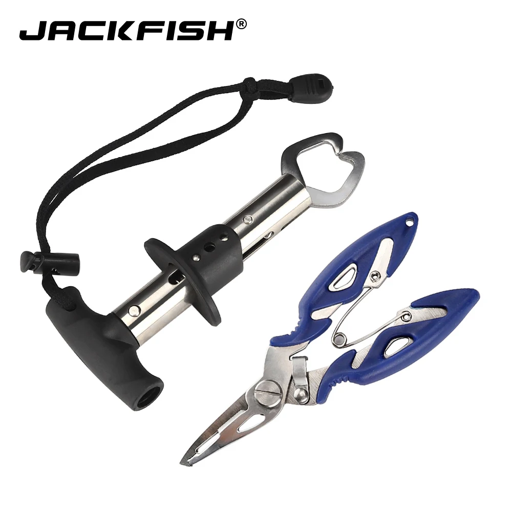 JACKFISH Fishing Plier Stainless Steel Fishing Grip Fishing Tool Set Fish Controller Multi-Functions Hook Remove Line Cut Pliers
JACKFISH Fishing Plier Stainless Steel Fishing Grip Fishing Tool Set Fish Controller Multi-Functions Hook Remove Line Cut Pliers