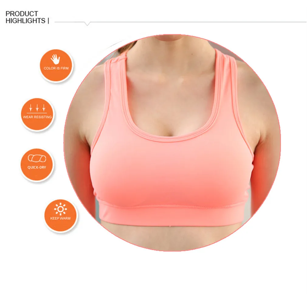 Absorb Sweatshirt Yoga Quick Dry Breathable Running Solid Pink Corset Sports Bra Ladies Seamless | Спорт и развлечения