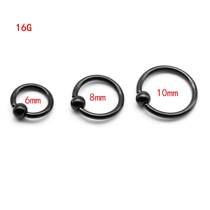 Black Captive Ball Rings BCR Eyebrow Tragus Nose Nipple Ring Bar Lips fashion Jewelry For Women 316L Stainless Steel
Black Captive Ball Rings BCR Eyebrow Tragus Nose Nipple Ring Bar Lips fashion Jewelry For Women 316L Stainless Steel