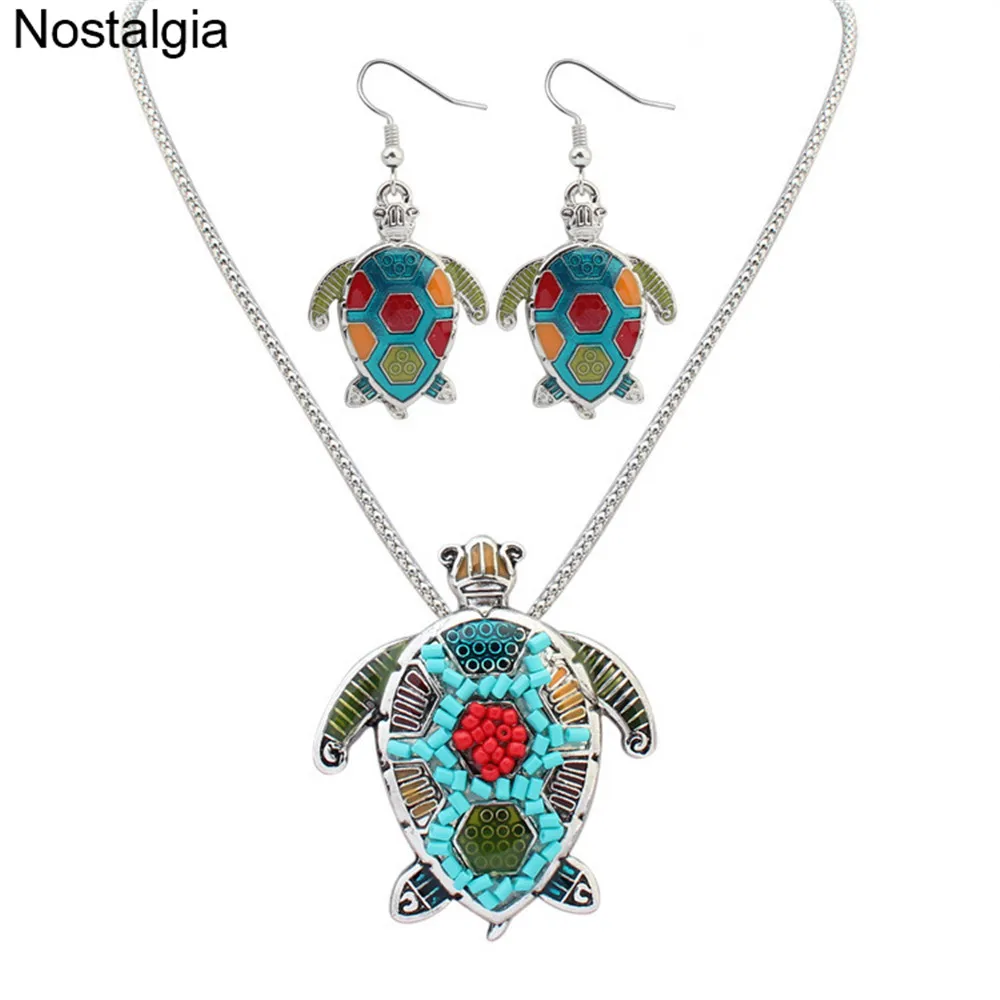 Nostalgia 1 Set Tortoise Animal Charm Necklace Set Drop Earrings Jewelry Earrings Fashion Jewelry Womens Accessories
Nostalgia 1 Set Tortoise Animal Charm Necklace Set Drop Earrings Jewelry Earrings Fashion Jewelry Womens Accessories
