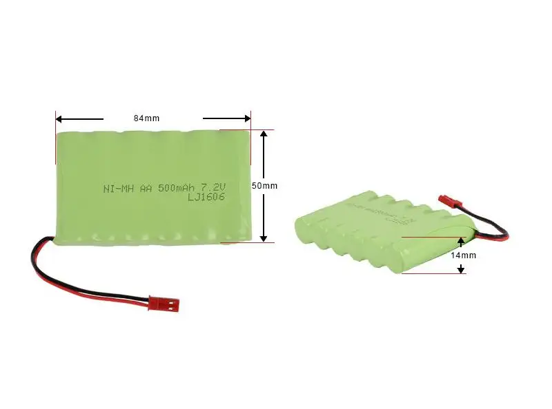 R//C Truck R/C car R/C tank R/C boat 7.2V 500mAh Ni-MH rechargeable AA battery with JST plug
R//C Truck R/C car R/C tank R/C boat 7.2V 500mAh Ni-MH rechargeable AA battery with JST plug
