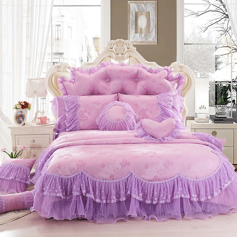 luxury 100% cotton cream red pink purple lace Bedding set duvet cover bed skirt pillows case 4/6/8pcs/king/queen double size
luxury 100% cotton cream red pink purple lace Bedding set duvet cover bed skirt pillows case 4/6/8pcs/king/queen double size
