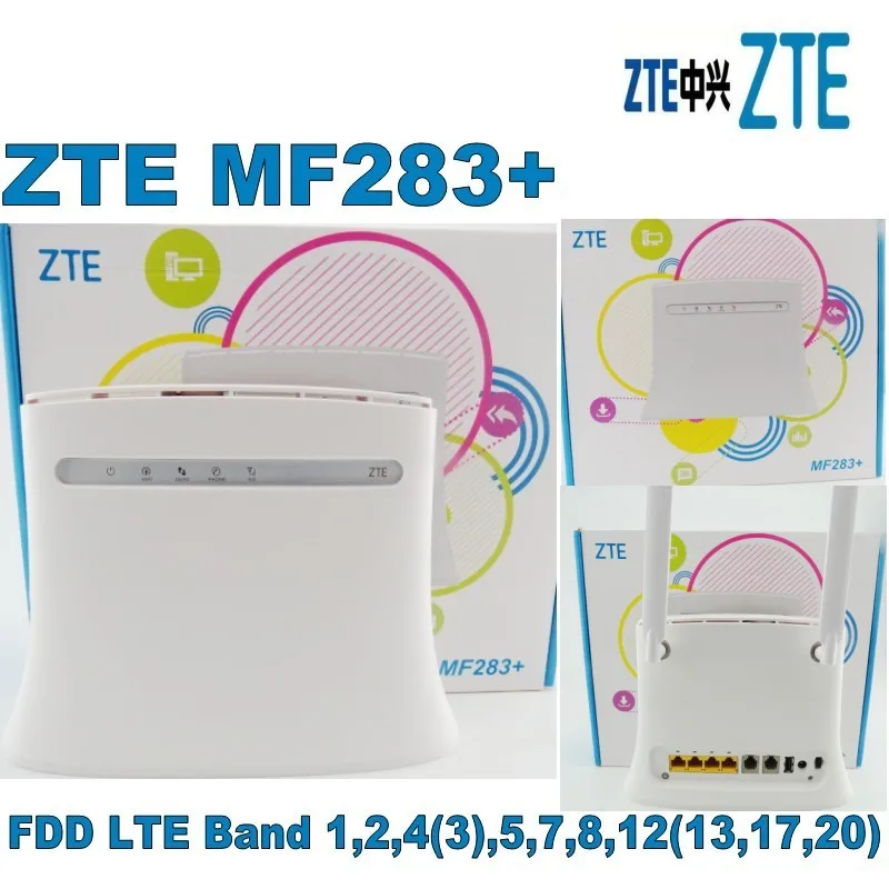ZTE Router MF283+ 800/1800/2600MHz 4G 2G 3G LTE 150Mbps SMA ANTENNE +2PCS SMA ANTENNE
ZTE Router MF283+ 800/1800/2600MHz 4G 2G 3G LTE 150Mbps SMA ANTENNE +2PCS SMA ANTENNE